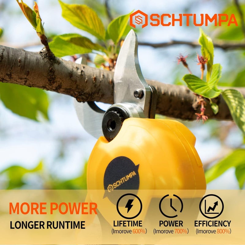 SCHTUMPA 21V Electric Pruning Shears, 40mm(1.6 Inch) Cutting Diameter Electric Pruners for Gardening Heavy Duty with Replacement Blade Set, 2 Batteries and Charger - Image 5